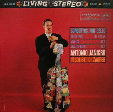Vivaldi, Bach, et al. - Concertos For Cello / Janigro - Super Hot Stamper (With Issues)