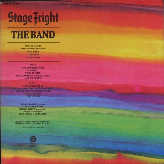 Nearly White Hot Stamper - The Band - Stage Fright