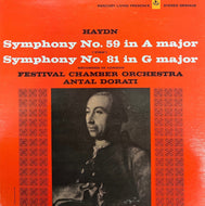 Haydn - Symphony No. 59 & No. 81 / Dorati - White Hot Stamper (With Issues) OFFSITE 400