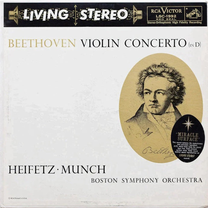 Beethoven - Violin Concerto / Heifetz / Munch - Nearly White Hot Stamper
