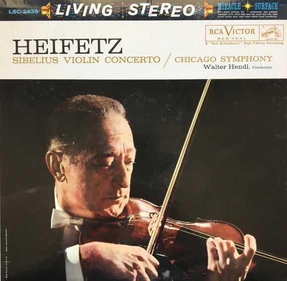Sibelius - Violin Concerto / Heifetz / Hendl - Super Hot Stamper (With Issues)