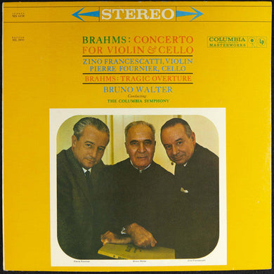 Brahms / Concerto for Violin and Cello / Tragic Overture / Walter - Super Hot Stamper